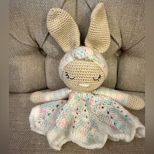Handmade Crochet Bunny Lovey